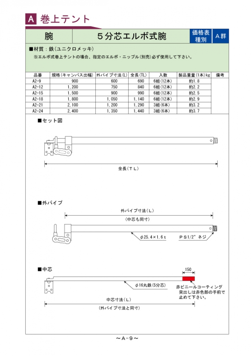 CS型 クリップタイプ 4ｍ Φ200